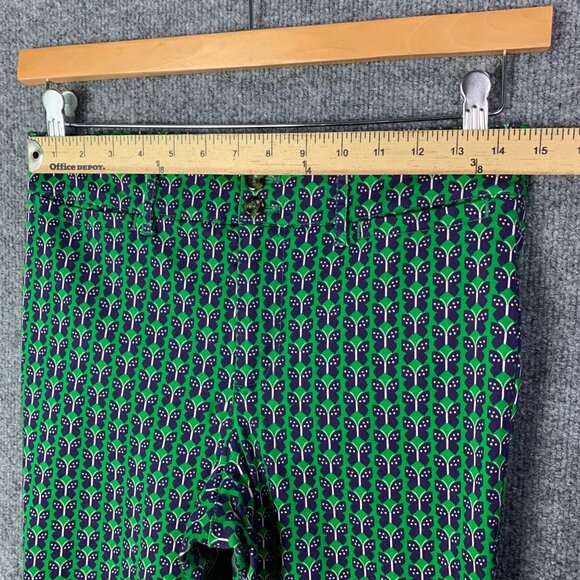 Anthropologie The Essential Slim Trousers‎ Green Butterfly Ankle Women’s Size 4 - Picture 4 of 11